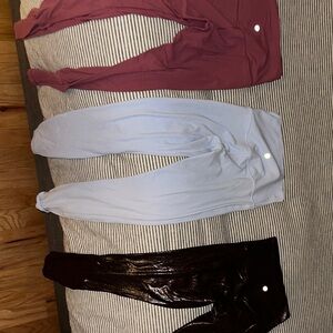 lululemon athletica metallic giving all three in a bundle , size 4-6 tags no tag